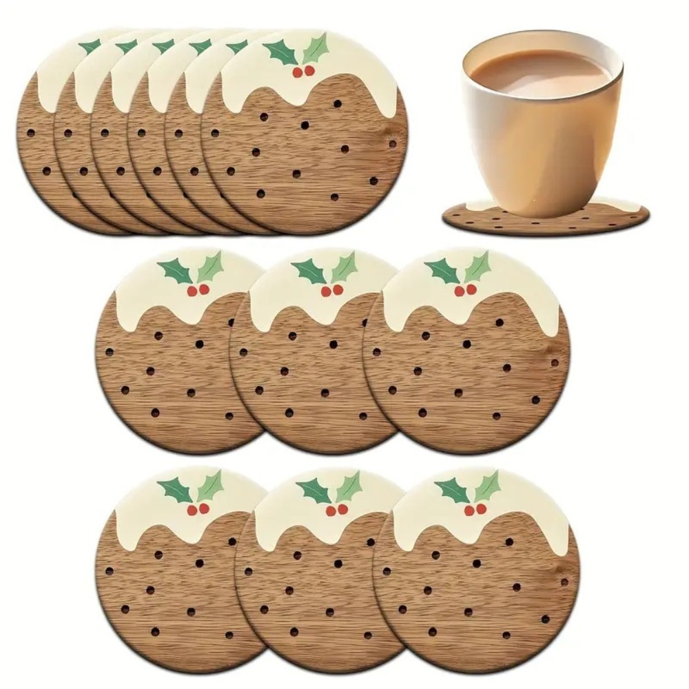 Coffee Tea And Sugar Set - Juego de posavasos de madera estilo