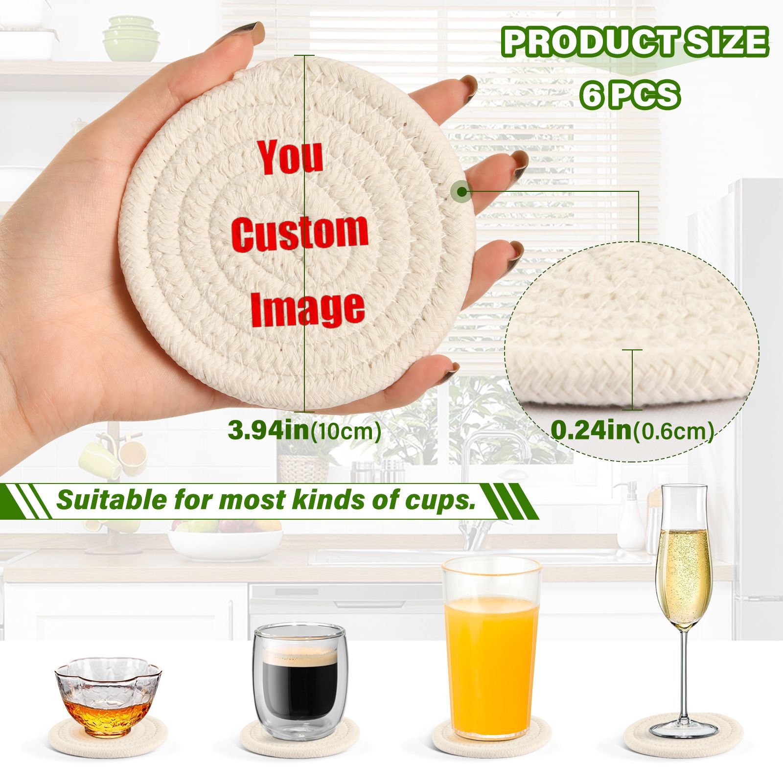 Posavasos de tela para bebidas - Coffee Tea Images reseña y precio