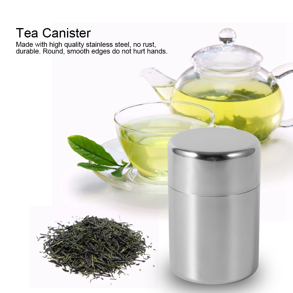 Latas de hojas de té de acero  - Coffee Tea And Sugar Set reseña y precio